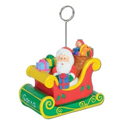 Santa and Sleigh Photo/Balloon Holder