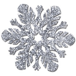 Silver Prismatic Snowflake Cutout