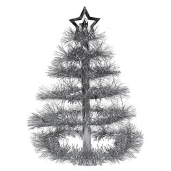 Silver Christmas Tree Centerpiece