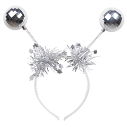Add some pizzazz to your New Year's outfit with these fashionable Silver Ball Boppers. The boppers are attached to a clear headband so people will see you bopping from across the room! One per package.