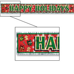 Metallic Happy Holidays Banner