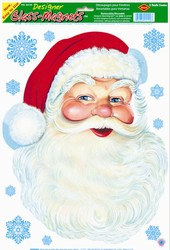 Santa Face Window Clings (6/sheet)