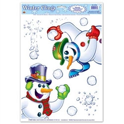 Snowman Window Clings