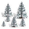 3-D Winter Pine Tree Centerpieces