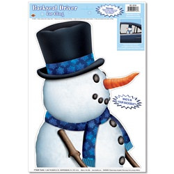 Snowman Backseat Driver Car Window Cling