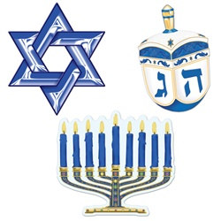 Hanukkah Cutouts (3/pkg)