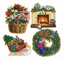 Christmas Holiday Cutouts (4/pkg)