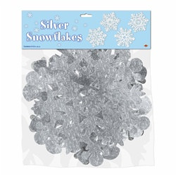 Silver Foil Snowflake Cutouts