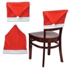 Use the Santa Hat Chair Cover to give your table setting a festive look. This red and white chair cover is made from a polyester felt fabric and measures approximately 18.5 inches by 25 inches. Contains one chair cover per package.