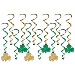 You don't need the luck of the Irish to come up wit great St. Patrick's Day decoration when you have these Shamrock Whirls.  Your party will be Instagram ready when you hang these colorful and kinetic whirls.  Each package contains 12 pieces.