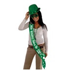 Irish Whiskey Makes Me Frisky Satin Sash