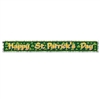 Metalic Happy St Patrick's Day Fringe Banner