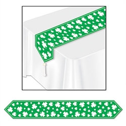 Printed Shamrock Table Runner