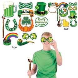 Whether it's St. Patrick's Day or an Irish themed party, these St. Patrick's Day Photo Fun Signs are perfect for the celebration! Pick your favorite fun sign and have someone take your picture. There are 12 props in the package for everyone to use!