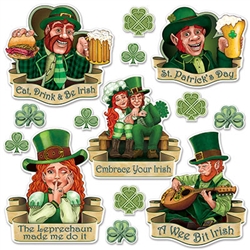 You'll have the luck of the Irish for certain when you decorate with our St. Patrick's Day cutouts!