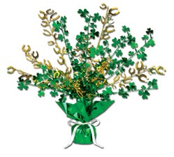 Shamrock and Horseshoe Gleam 'N Burst Centerpiece