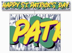 Metallic St Patrick's Day Banner