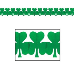 Irish Shamrock Tissue Garland