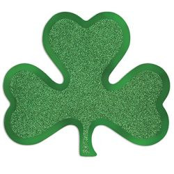 Glittered Foil Shamrock Cutouts (4/pkg)