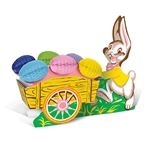 Add this adorable Vintage Easter Bunny with Cart to your Easter decorations and you'll be adding a classic touch everyone is sure to love.  Originally designed in 1957, this reproduction is printed two sides on high quality card stock..