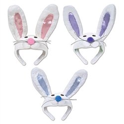 Plush Bunny Headband (Assorted Designs) (Sold Individually)