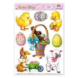 Easter Animal Window Clings (8/sheet)