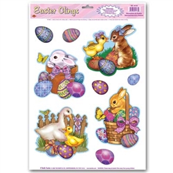 Easter Animal Clings (9/sheet)