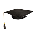 Black Plush Graduate Cap