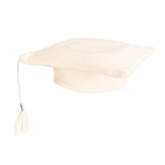 White Plush Graduate Cap