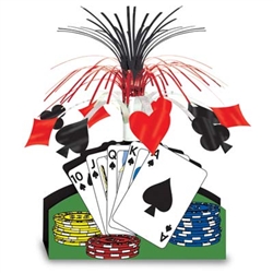 Don't pass up this great "deal" on our  Playing Card Centerpiece, gather your friends for a fun night of cards at a casino party!