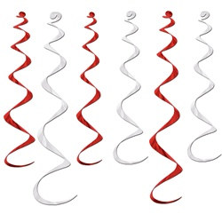Red and White Twirly Whirlys (6/pkg)