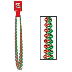 Red and Green Party Beads (6/pkg)