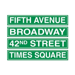 NYC Street Sign Cutouts (4/pkg)