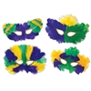 Mardi Gras Fanci-Feather Mask (Sold Individually)