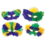 Mardi Gras Fanci-Feather Mask (1/pkg)