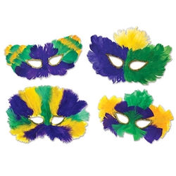 Mardi Gras Fanci-Feather Mask (1/pkg)