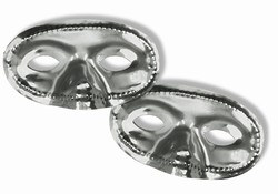 Silver Metallic Half Mask (Sold Individually)