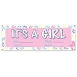 It's A Girl Sign Banner