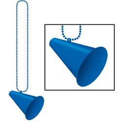 Blue Beads with Megaphone Medallion (1/pkg)