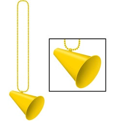 Yellow Beads with Megaphone Medallion (1/pkg)