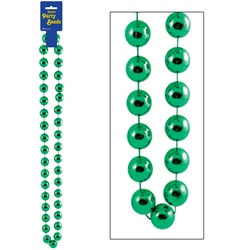 Green Jumbo Party Beads (1/pkg)