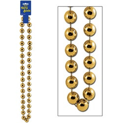 Gold Jumbo Party Beads (1/pkg)