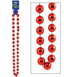 Red Jumbo Party Beads (1/pkg)