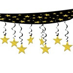 Gold Stars Ceiling Decoration