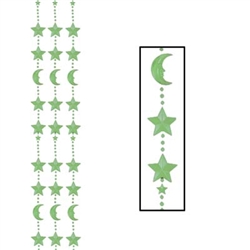 Glow-In-The-Dark Moon and Star Bead Curtain