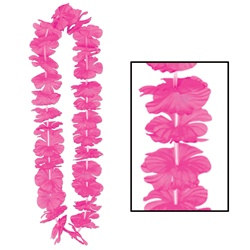 Pink Silk N Petals Party Lei (1/pkg)