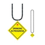 Beads with Flashing Drinking In Progress Medallion (1/pkg)