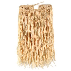 Deluxe Raffia Natural Hula Skirt (Select Size)