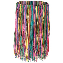 Deluxe Raffia Hula Skirt (Extra Large Multicolor)