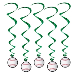 Baseball Whirls (5/pkg)